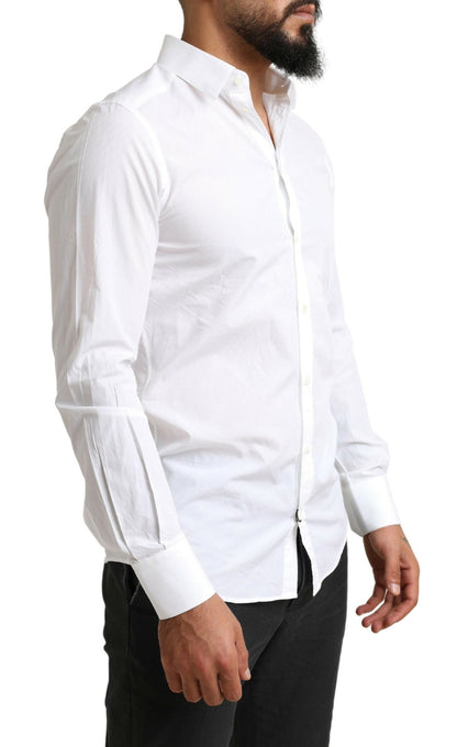 Dolce &amp; Gabbana Elegant Hvid Bomulds Martini Skjorte