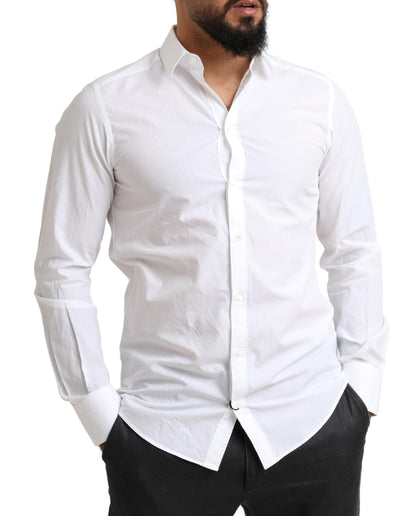 Dolce &amp; Gabbana Elegant Hvid Bomulds Martini Skjorte