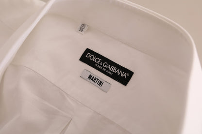 Dolce &amp; Gabbana Elegant Hvid Bomulds Martini Skjorte