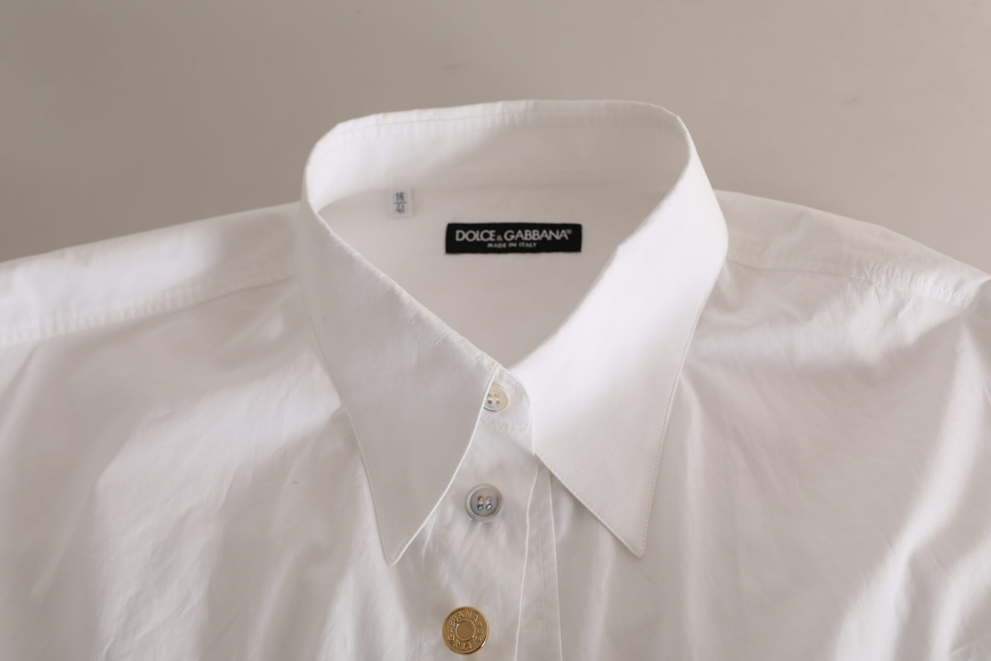Dolce &amp; Gabbana Elegant Hvid Bomulds Formel Skjorte
