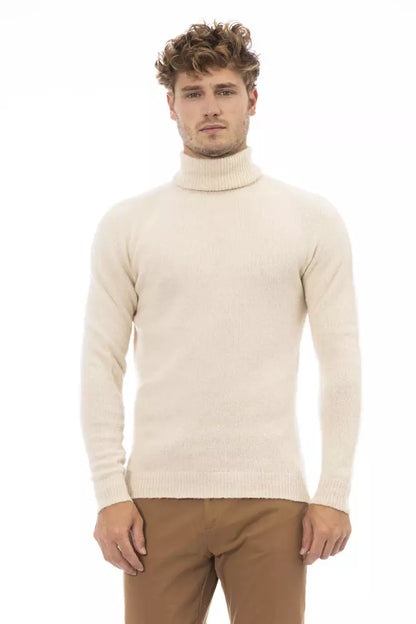 Alpha Studio Beige Alpaca Herretrøje