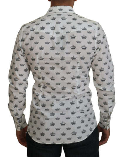 Dolce &amp; Gabbana Slim Fit Kroneprint Skjorte
