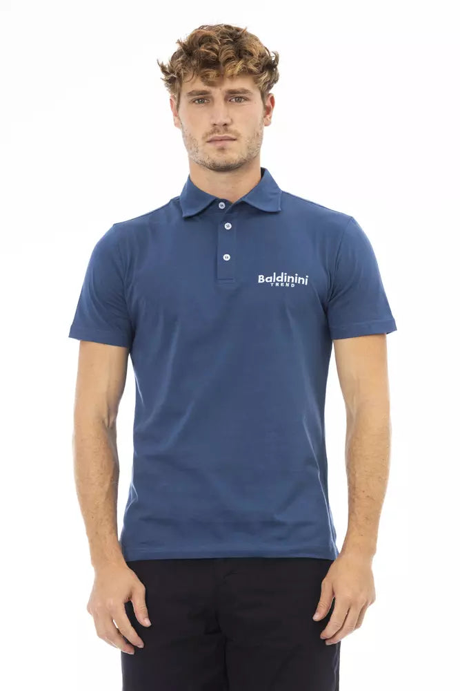 Baldinini Trend Blå Bomuld Polo til mænd