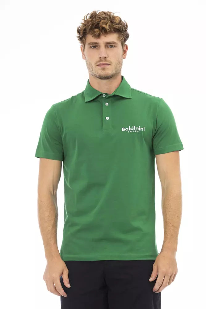Baldinini Trend Grøn Bomuld Polo til mænd