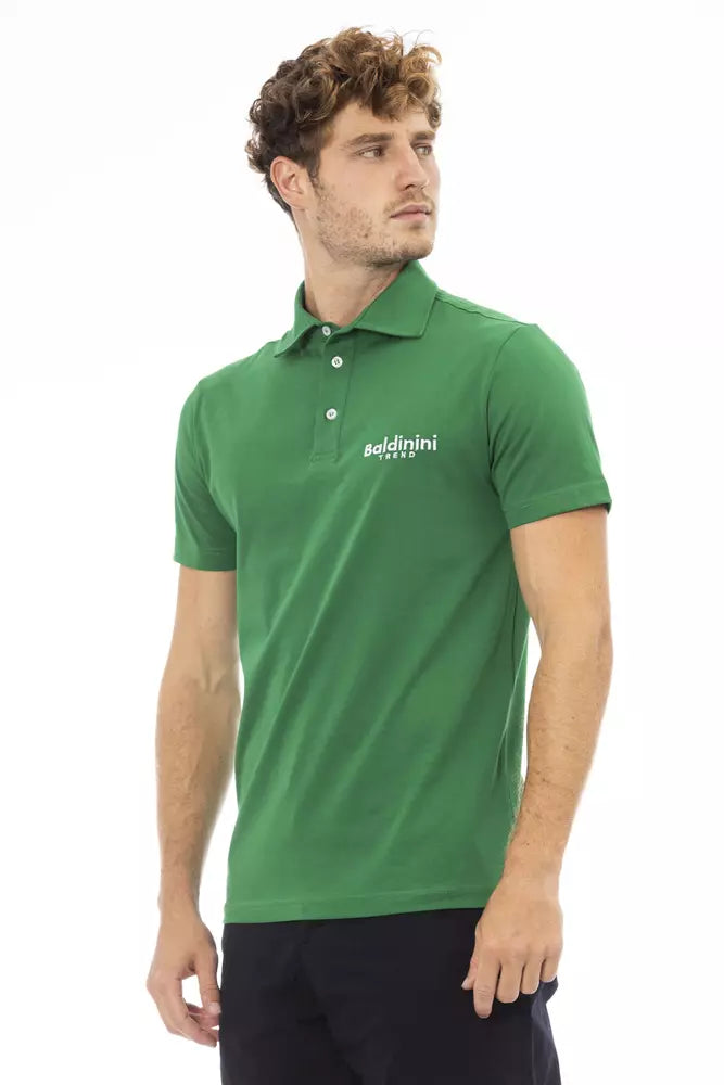 Baldinini Trend Grøn Bomuld Polo til mænd