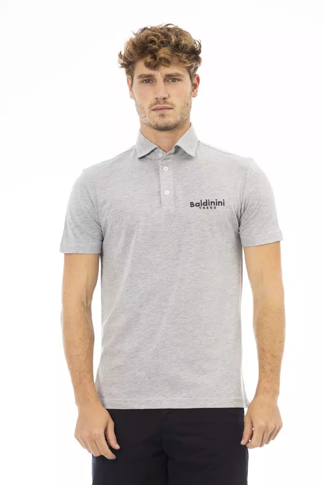 Baldinini Trend Grå Bomuld Herre Poloshirt