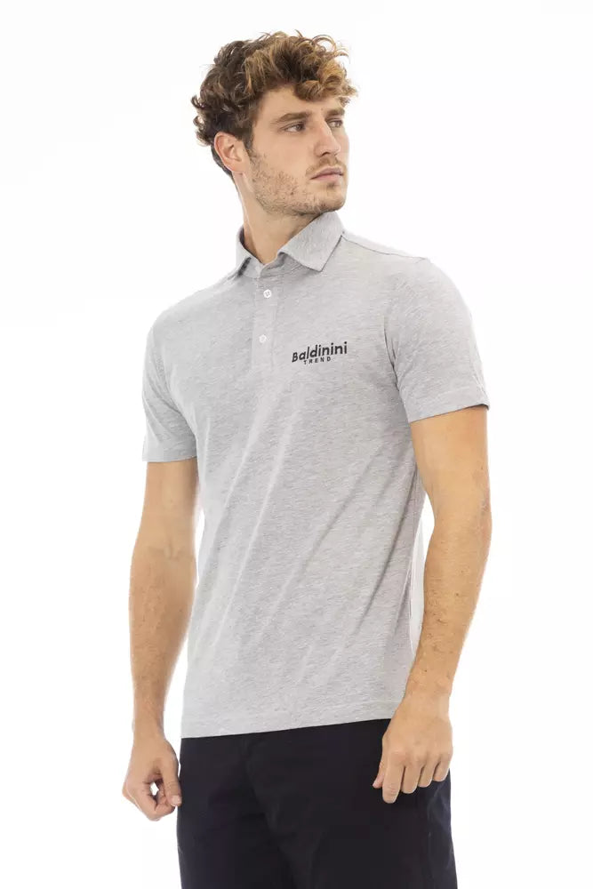 Baldinini Trend Grå Bomuld Herre Poloshirt