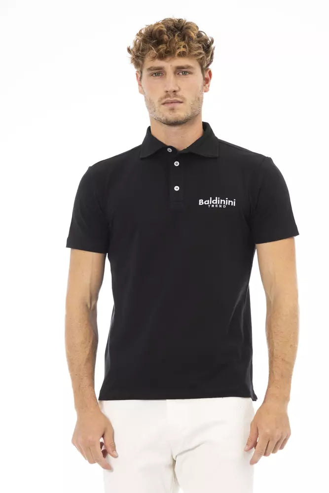 Baldinini Trend Sort Bomuld Herrepolo
