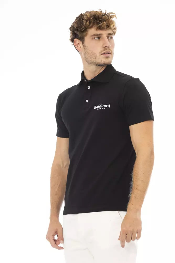 Baldinini Trend Sort Bomuld Herrepolo