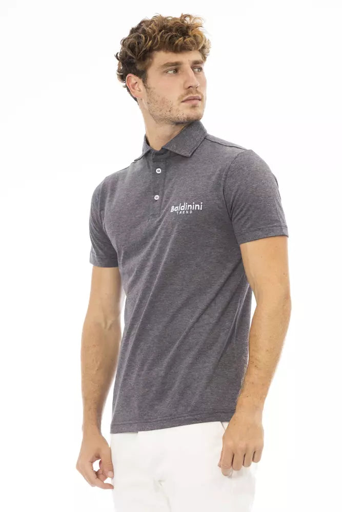 Baldinini Trend Grå Bomuld Herre Poloshirt