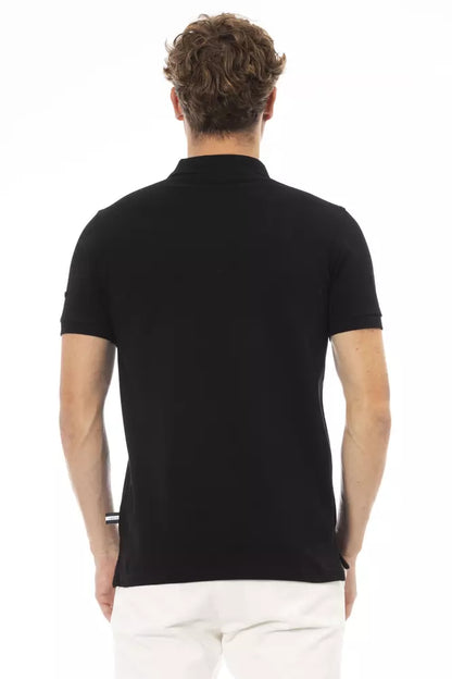 Baldinini Trend Sort Bomuld Herre Poloshirt