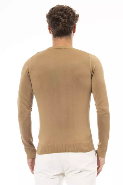 Baldinini Trend Beige Modal Herre sweater
