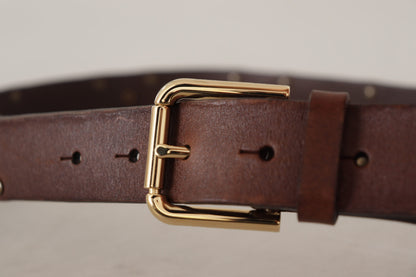Dolce &amp; Gabbana Elegant Læderbælte med Metalspænde