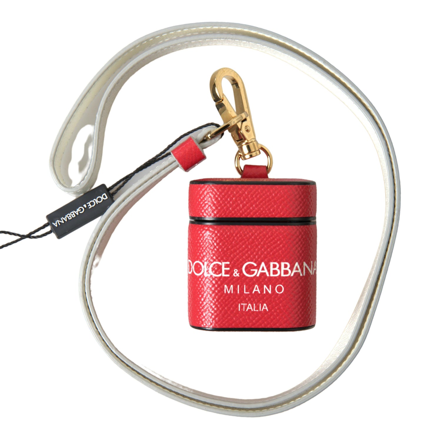 Dolce &amp; Gabbana elegant rødt læder Airpods etui