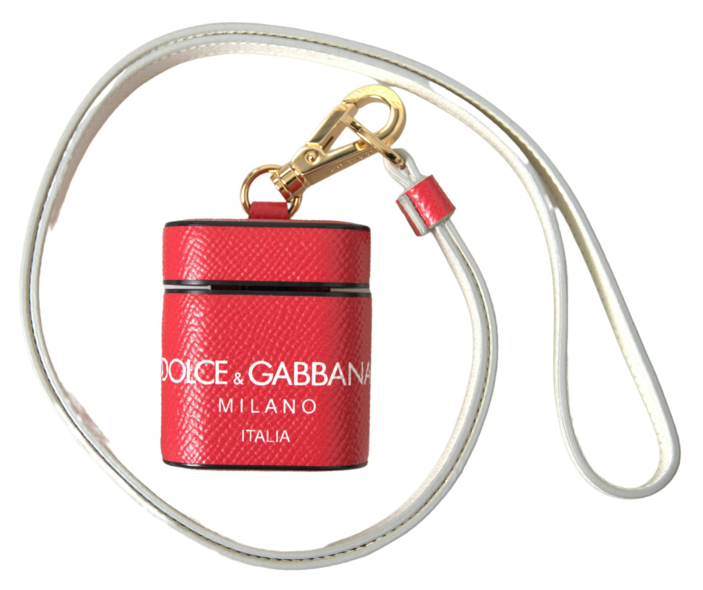 Dolce &amp; Gabbana Elegant Airpods etui i rødt kalvelæder