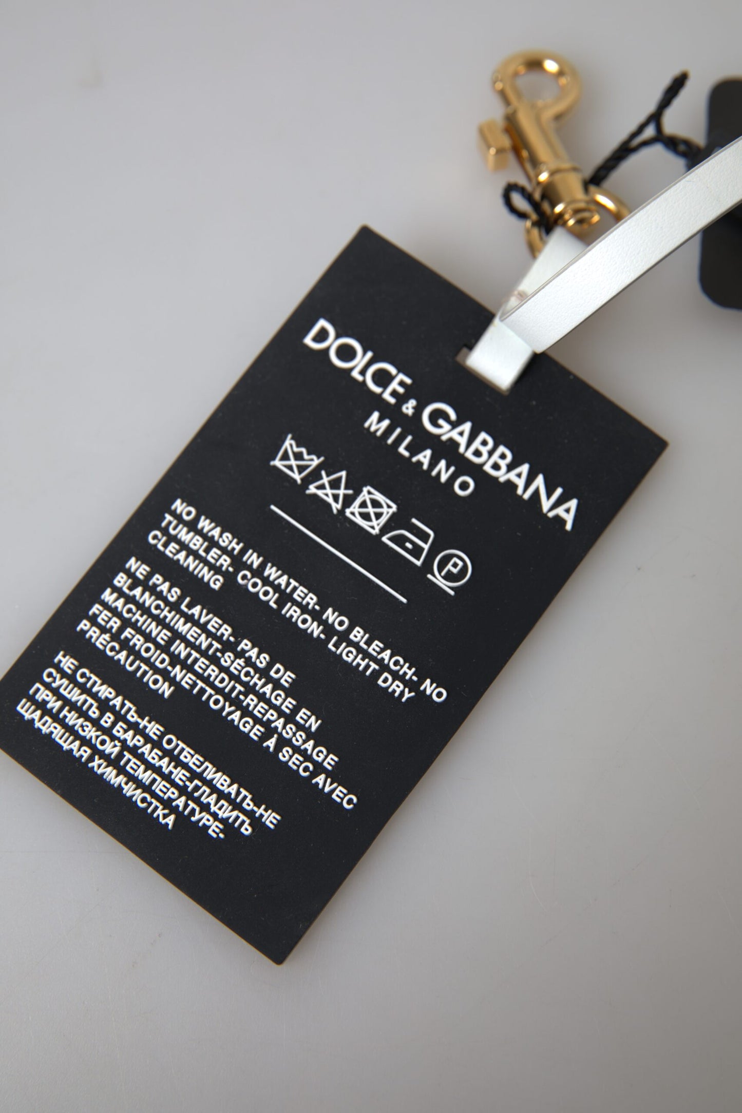 Dolce &amp; Gabbana Chic sort og guld designer nøglering