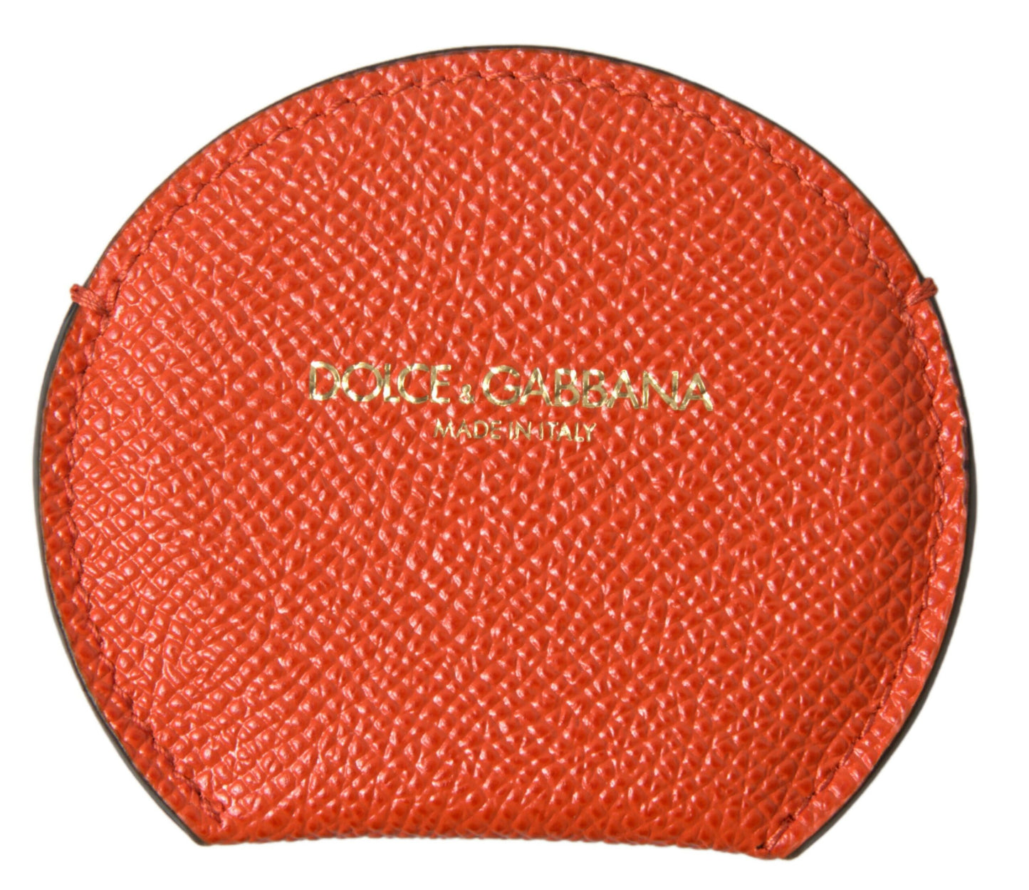 Dolce &amp; Gabbana elegant orange spejlholder i kalveskind