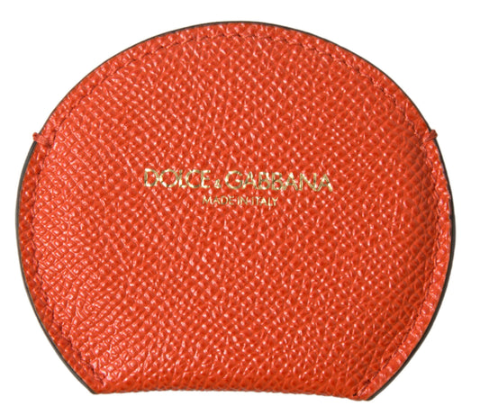 Dolce &amp; Gabbana elegant orange spejlholder i kalveskind