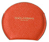 Dolce & Gabbana elegant orange spejlholder i kalveskind