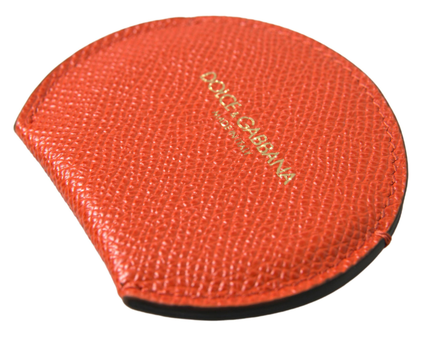 Dolce &amp; Gabbana elegant orange spejlholder i kalveskind