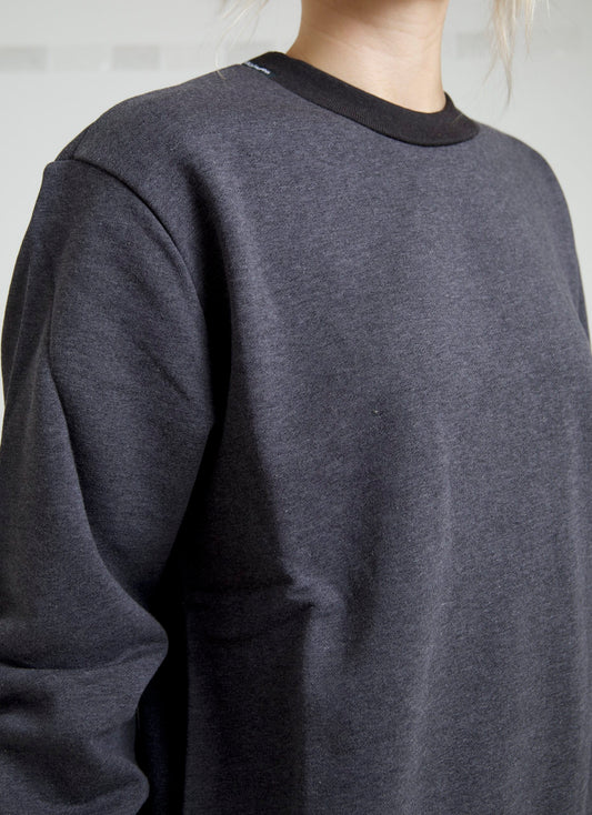 Dolce &amp; Gabbana Elegant Mørkegrå Crew Neck Sweater