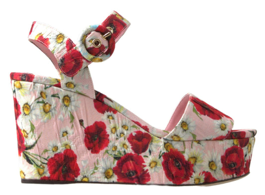 Dolce &amp; Gabbana Blomster-kilehæl med ankelrem