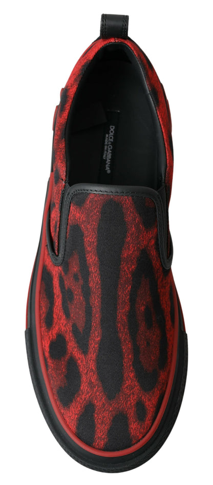 Dolce &amp; Gabbana Chic Leopard Print Loafers Sneakers