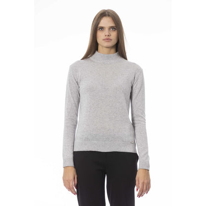 Baldinini Trend Grå Cashmere Dametrøje