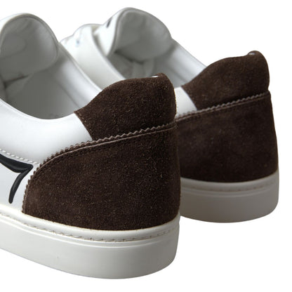 Dolce &amp; Gabbana Elegant Hvid Læder Casual Sneakers