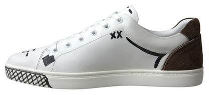 Dolce &amp; Gabbana Elegant Hvid Læder Casual Sneakers