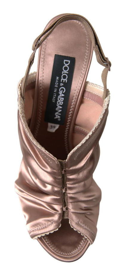 Dolce &amp; Gabbana Elegante Slingback Stilettohæle i Lysebrun