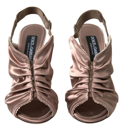 Dolce &amp; Gabbana Elegante Slingback Stilettohæle i Lysebrun