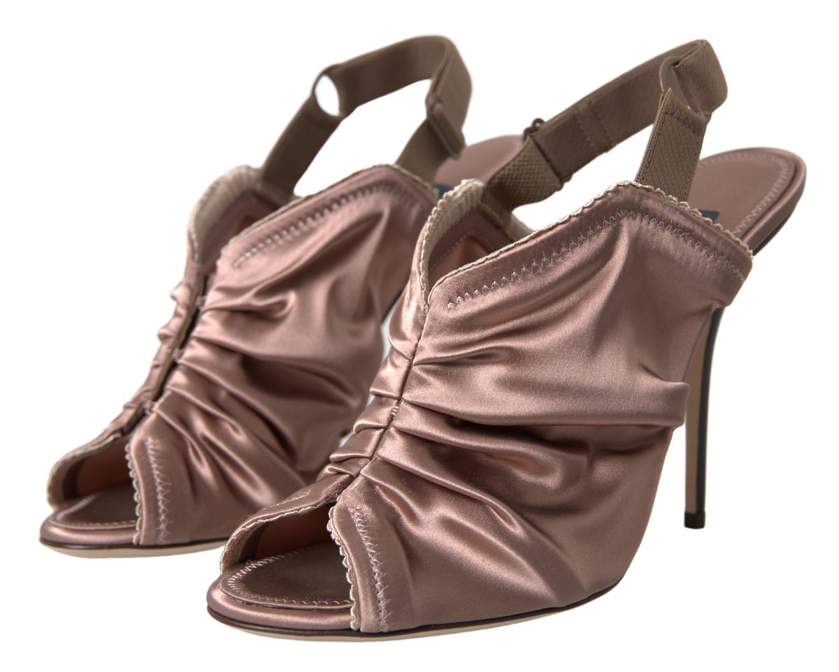 Dolce &amp; Gabbana Elegante Slingback Stilettohæle i Lysebrun