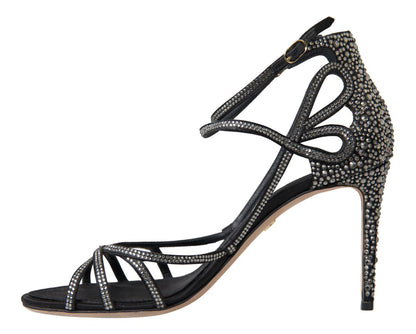 Dolce &amp; Gabbana Elegante Keira Stiletto Sandaler med Rhinsten
