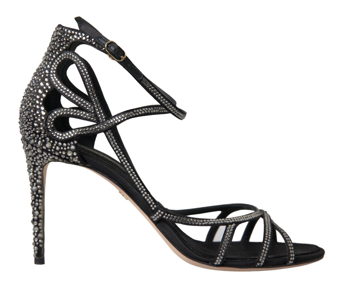 Dolce &amp; Gabbana Elegante Keira Stiletto Sandaler med Rhinsten