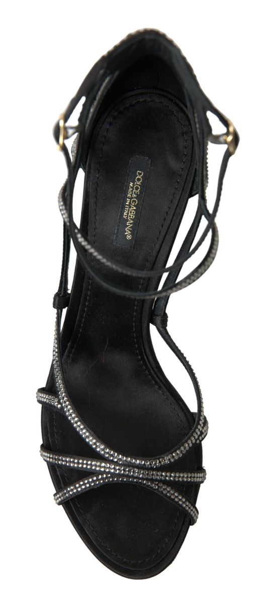 Dolce &amp; Gabbana Elegante Keira Stiletto Sandaler med Rhinsten