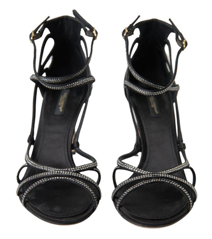 Dolce &amp; Gabbana Elegante Keira Stiletto Sandaler med Rhinsten