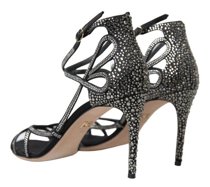 Dolce &amp; Gabbana Elegante Keira Stiletto Sandaler med Rhinsten