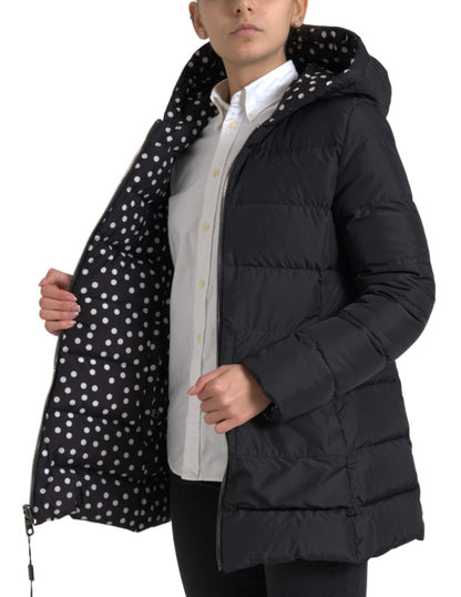 Dolce &amp; Gabbana Elegant Sort Hættetrøje med Lynlås