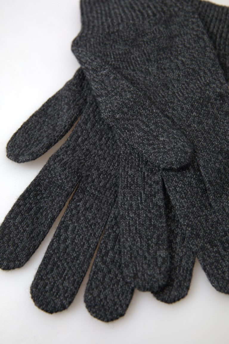 Dolce &amp; Gabbana Elegant Virgin Wool vinterhandsker i grå