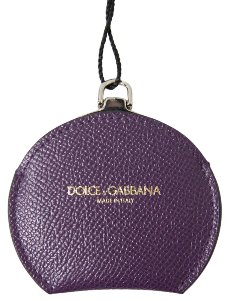 Dolce &amp; Gabbana Elegant lilla læder spejlholder