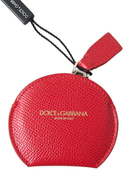 Dolce &amp; Gabbana Elegant rødt læder spejlholder