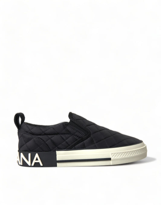 Dolce &amp; Gabbana Elegante Quiltede Sorte Canvas Sneakers