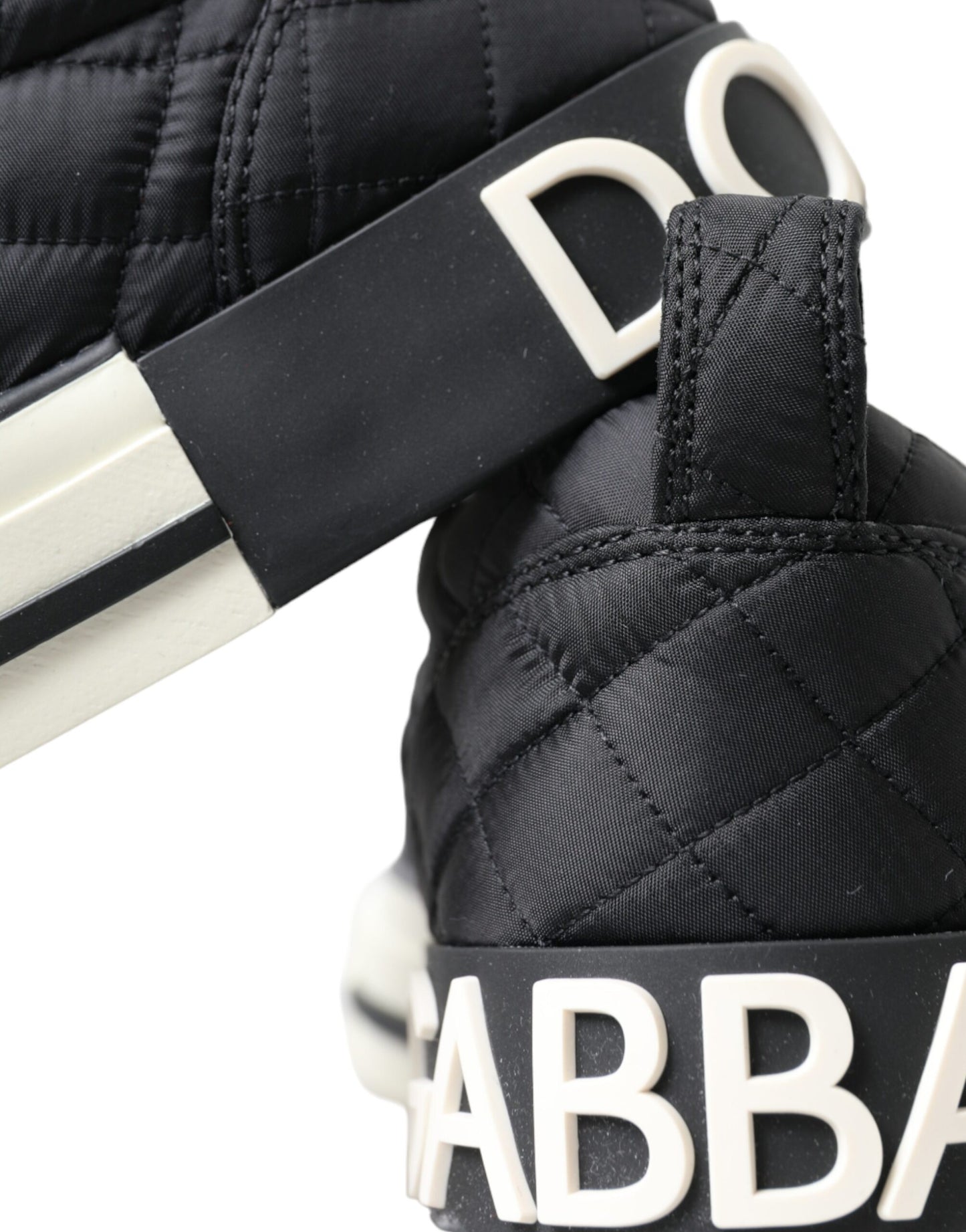Dolce &amp; Gabbana Elegante Quiltede Sorte Canvas Sneakers