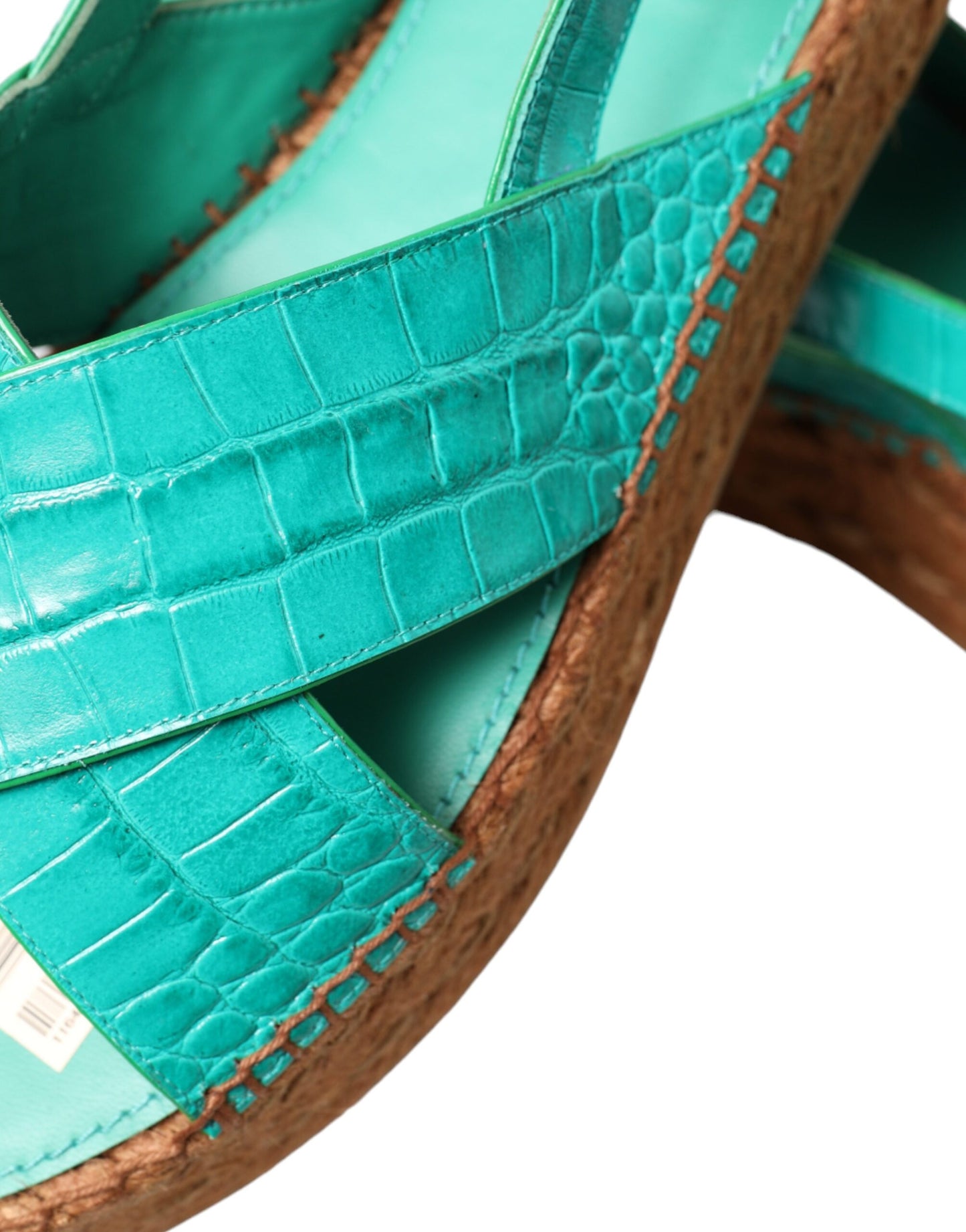 Dolce &amp; Gabbana Elegante Grønne Espadrille Platform Sandaler