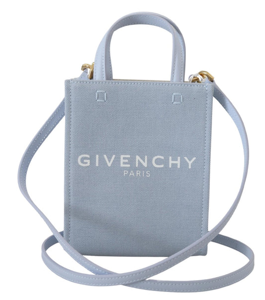 Givenchy Chic skyblå minitaske i bomuld