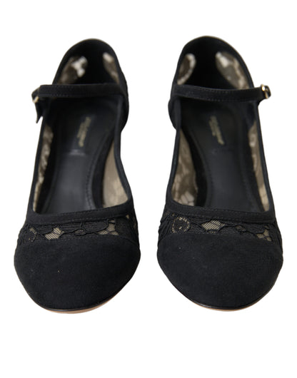 Dolce &amp; Gabbana Elegante Ruskinds Mary Jane-hæle med Blonde