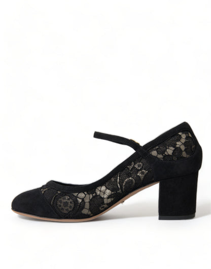 Dolce &amp; Gabbana Elegante Ruskinds Mary Jane-hæle med Blonde