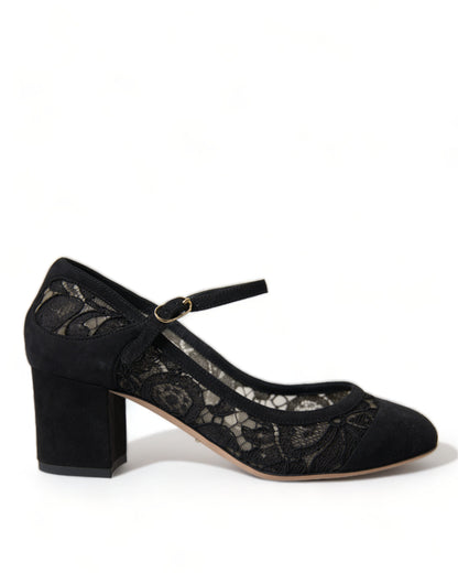 Dolce &amp; Gabbana Elegante Ruskinds Mary Jane-hæle med Blonde