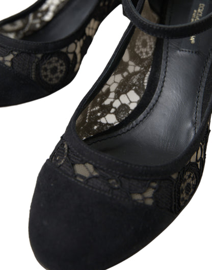Dolce &amp; Gabbana Elegante Ruskinds Mary Jane-hæle med Blonde